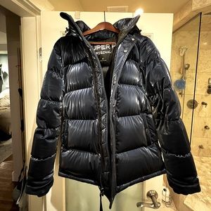 Super World THE SUPER PUFF Original Jacket, Size Small in Admiral Liquid Shine